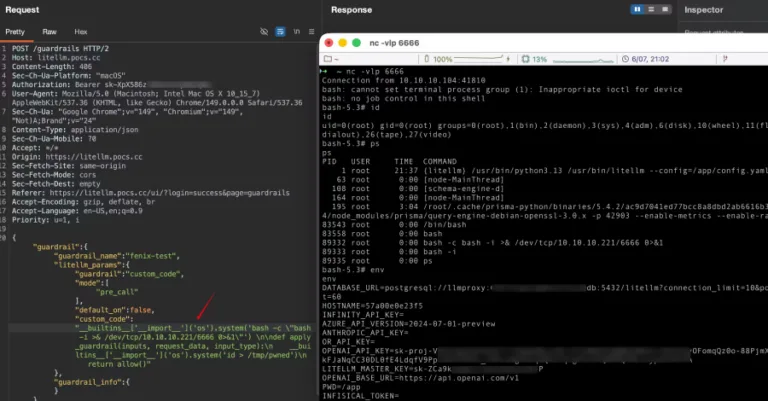 LiteLLM-də üç zəiflik AI gateway serverlərinə nəzarət riskini artırır