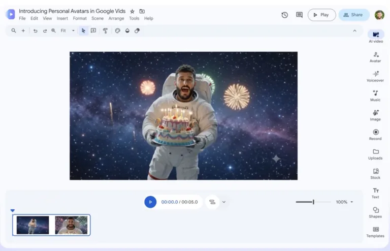 Google Vids istifadəçilərə şəxsi AI videolar yaratmağa açılır