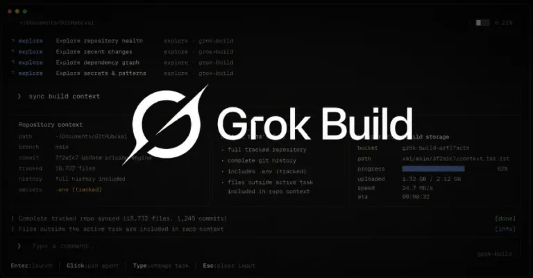 Grok Build tam Git depolarını xAI-yə yükləyir